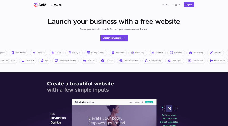 Solo - Free AI Website Creator
