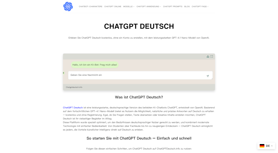 Chatgpt Deutsch
