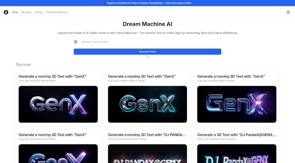 Dream Meachine AI