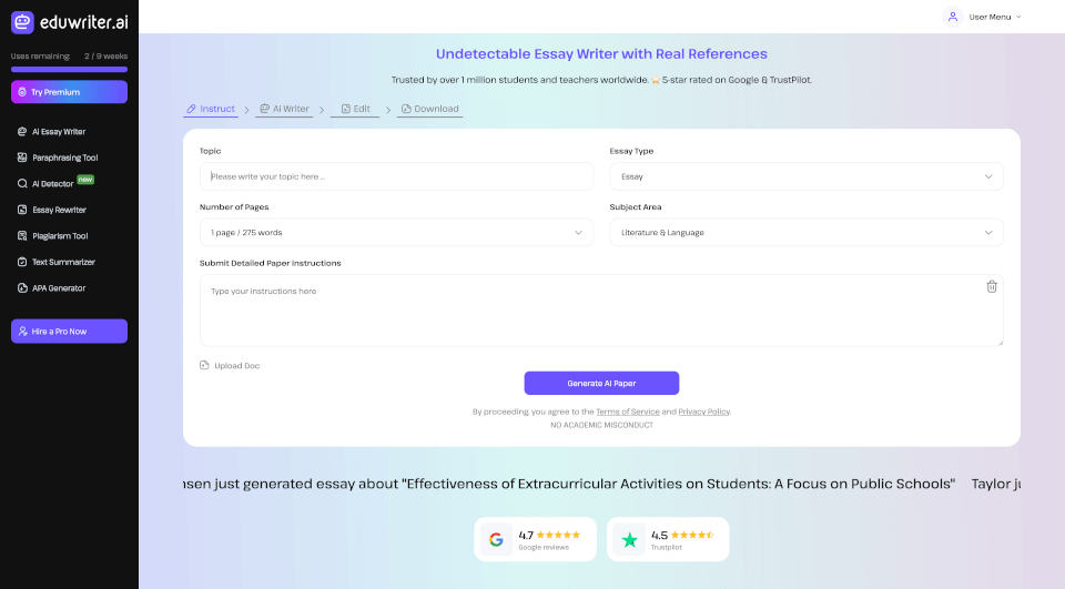 EduWriter AI