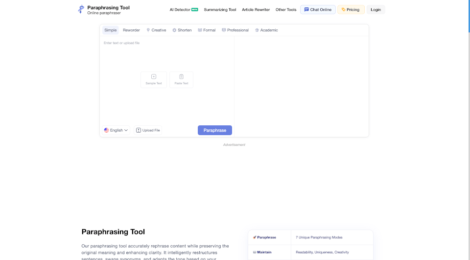Paraphrasing.io