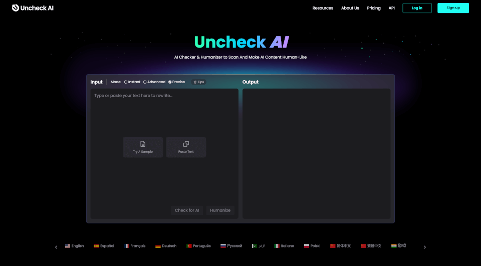 Uncheck AI