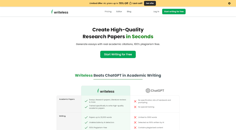 Writeless