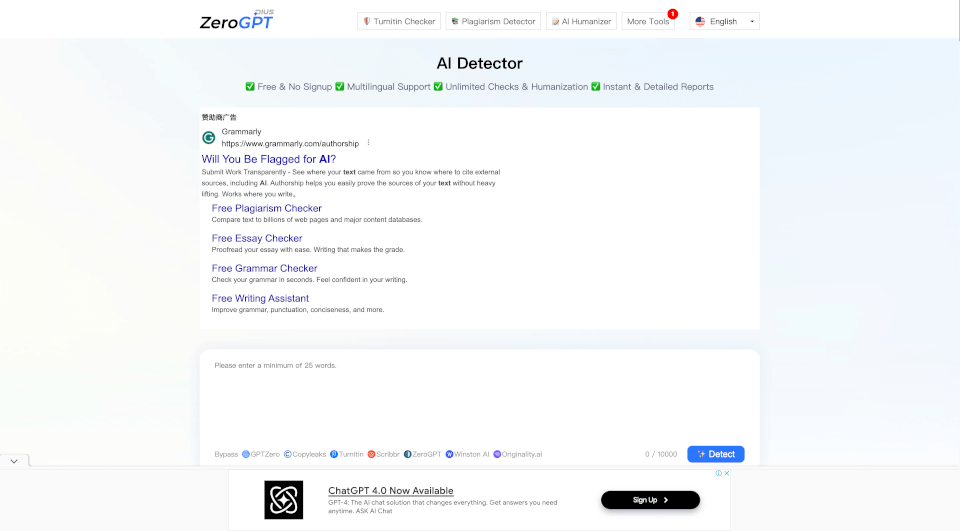 ZeroGPT Plus