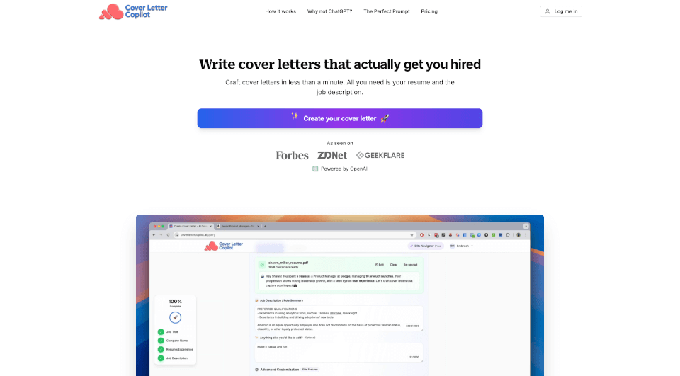Cover Letter Copilot
