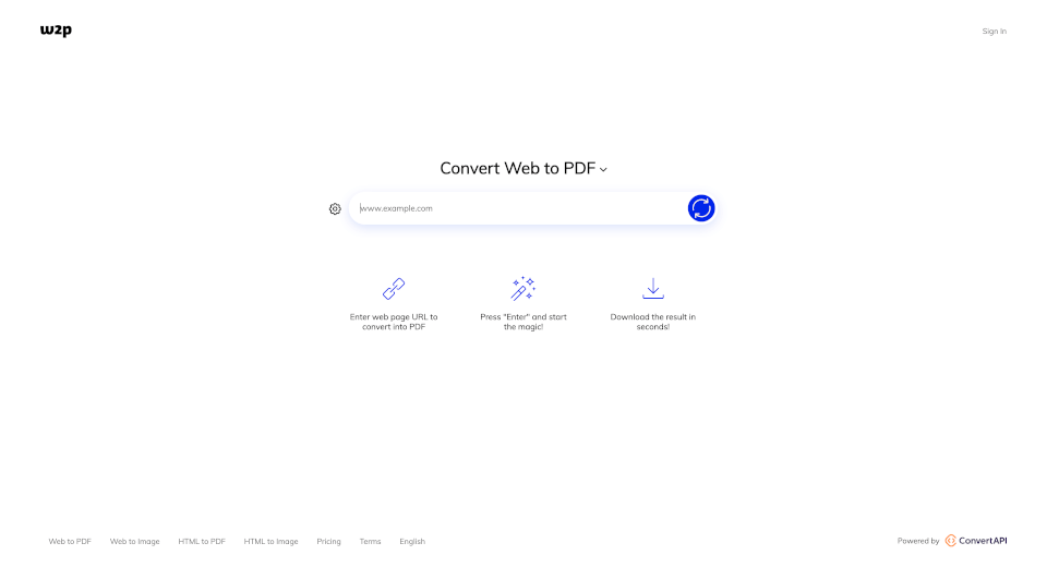 Web2PDFConvert