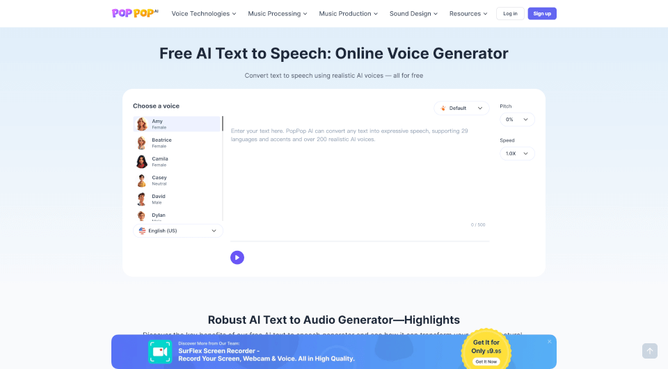 PopPop AI Text to Speech