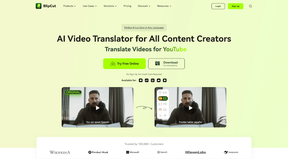 BlipCut AI Video Translator