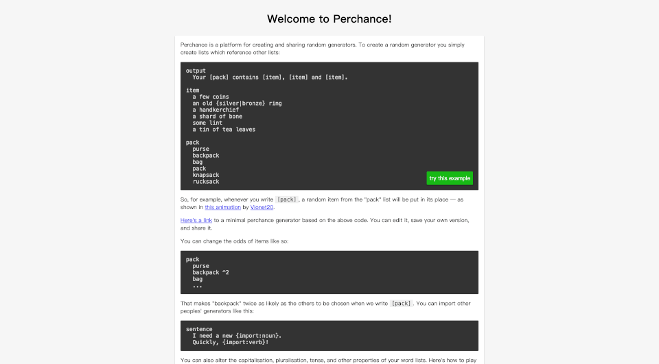 Perchance