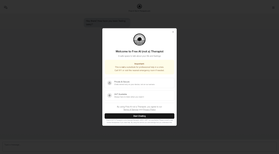 Free AI (not a) Therapist