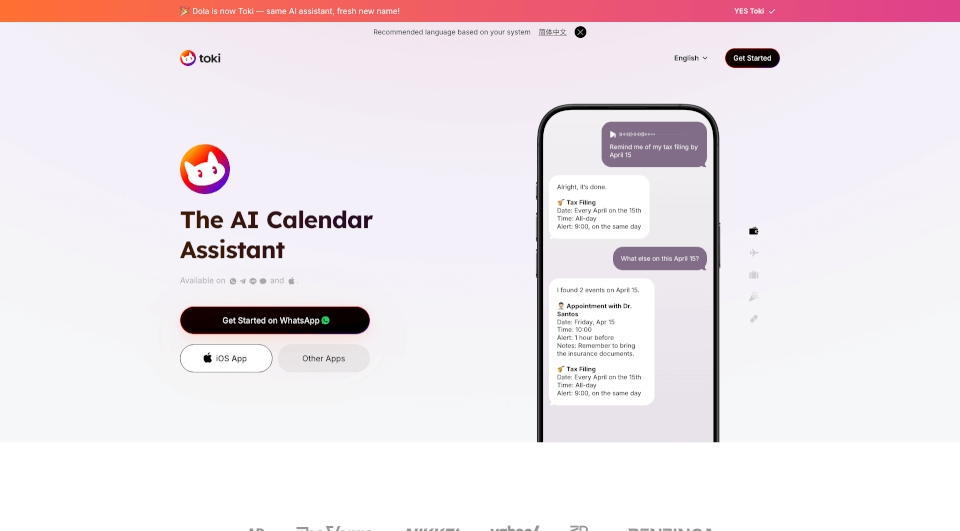 Toki - AI Calendar Assistant