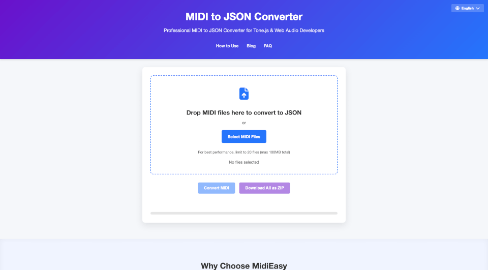 MIDI to JSON Converter