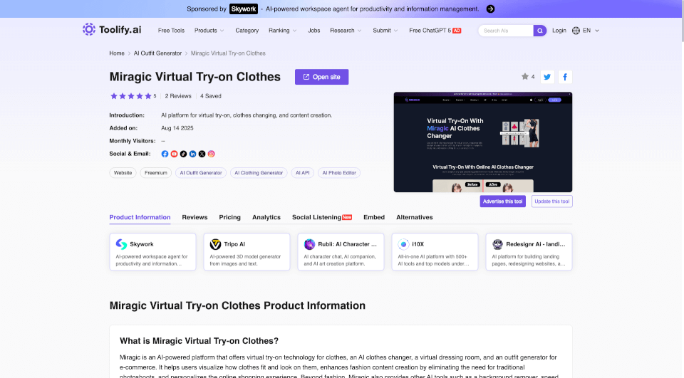 Miragic Virtual Try-on Clothes