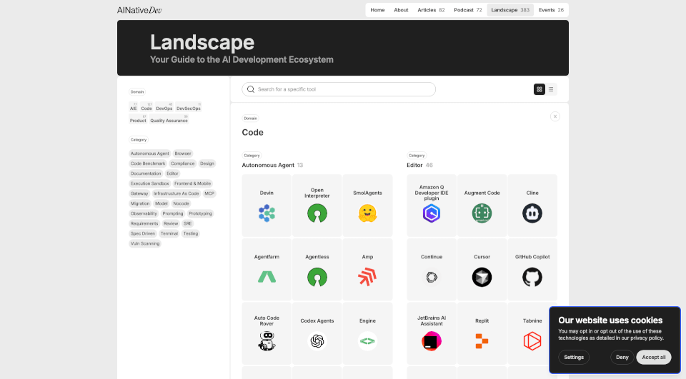 AI Native Developer Tools Landscape