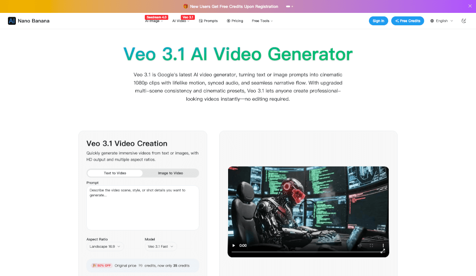 Veo 3.1 AI Video Generator