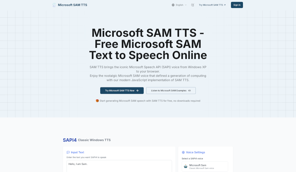 SAM TTS