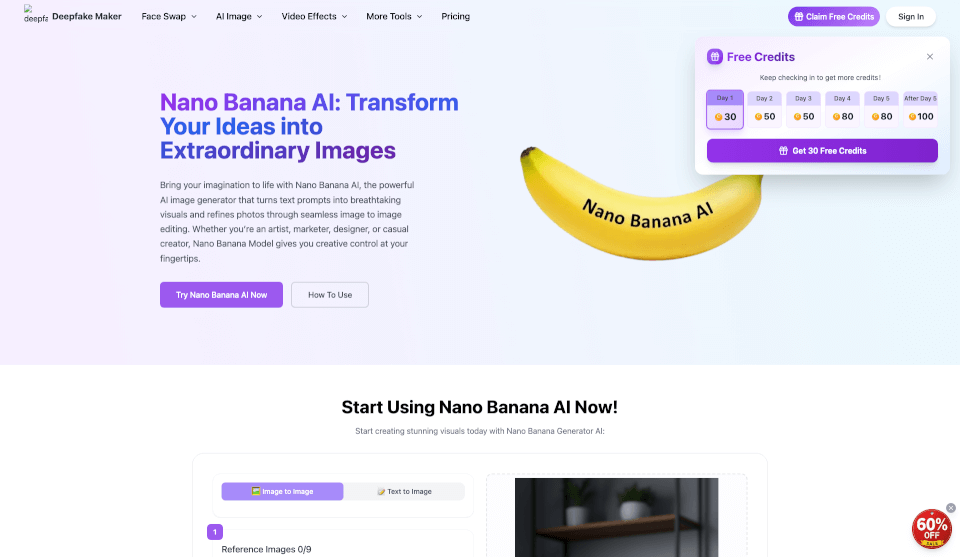 Deepfake Maker Nano Banana AI