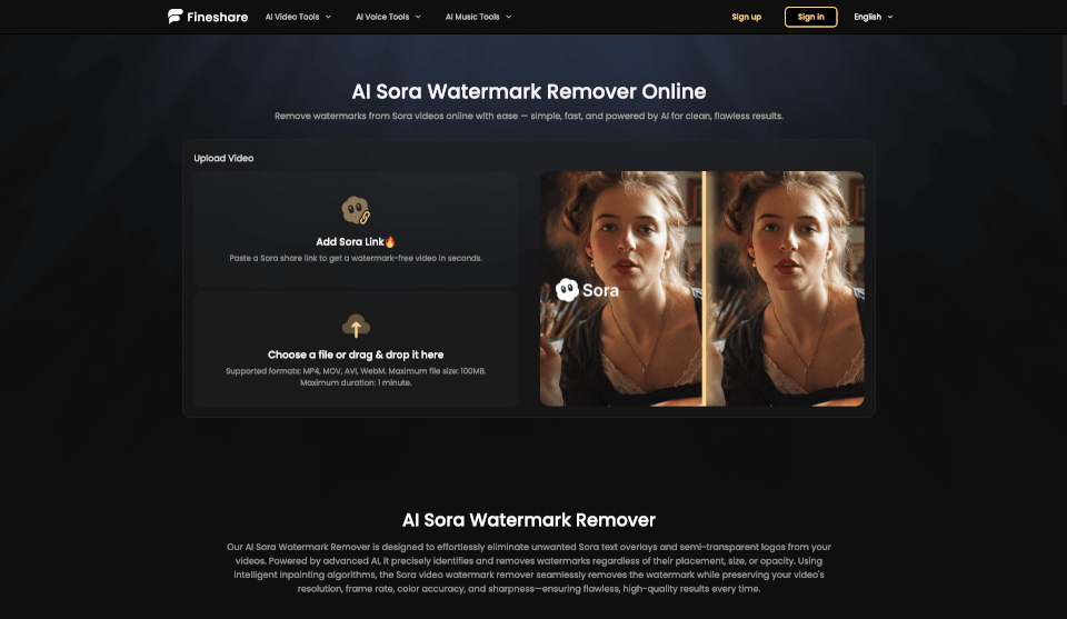 Sora Watermark Remover by Fineshare