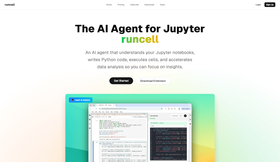 Runcell - Jupyter AI Agent