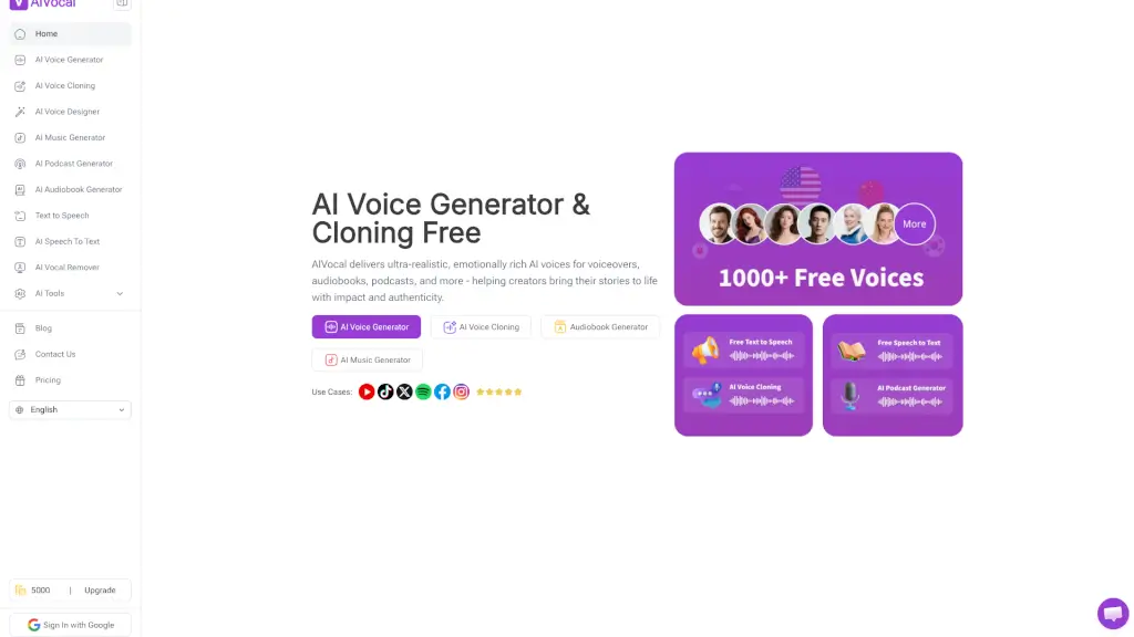 AI Voice Generator by AIVocal