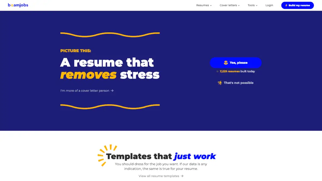 BeamJobs Resume Builder