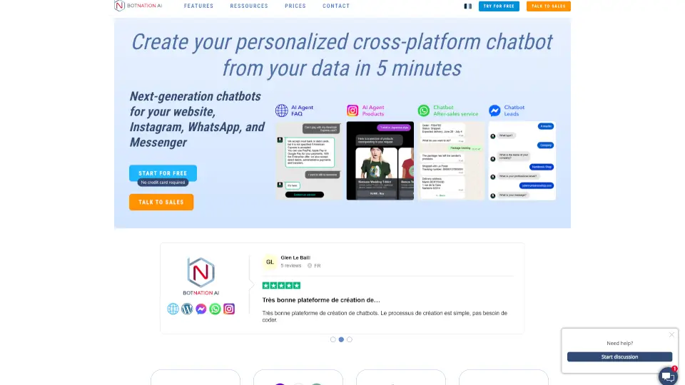 Botnation | No. 1 Agency for chatbot creation and development