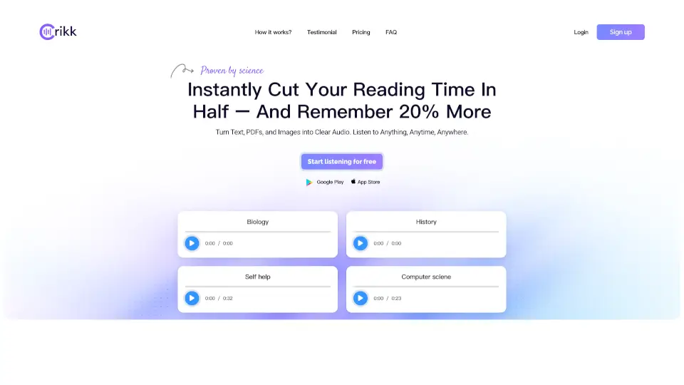 Crikk - Text To Speech