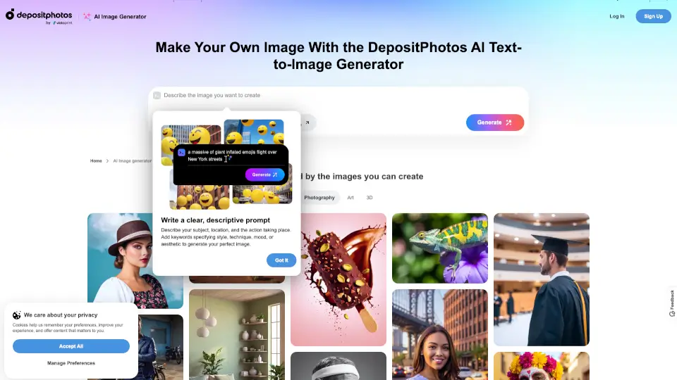 Depositphotos AI Image Generator