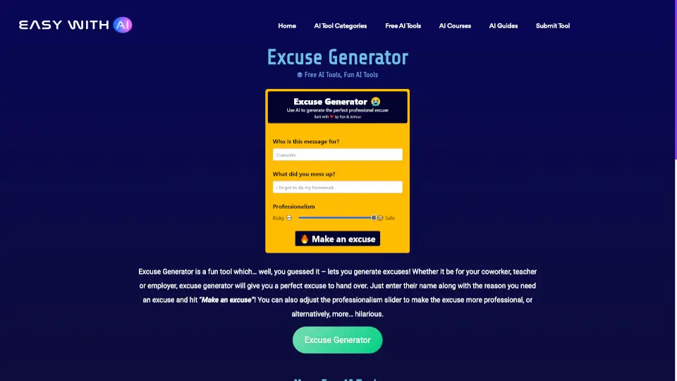 Excuse Generator