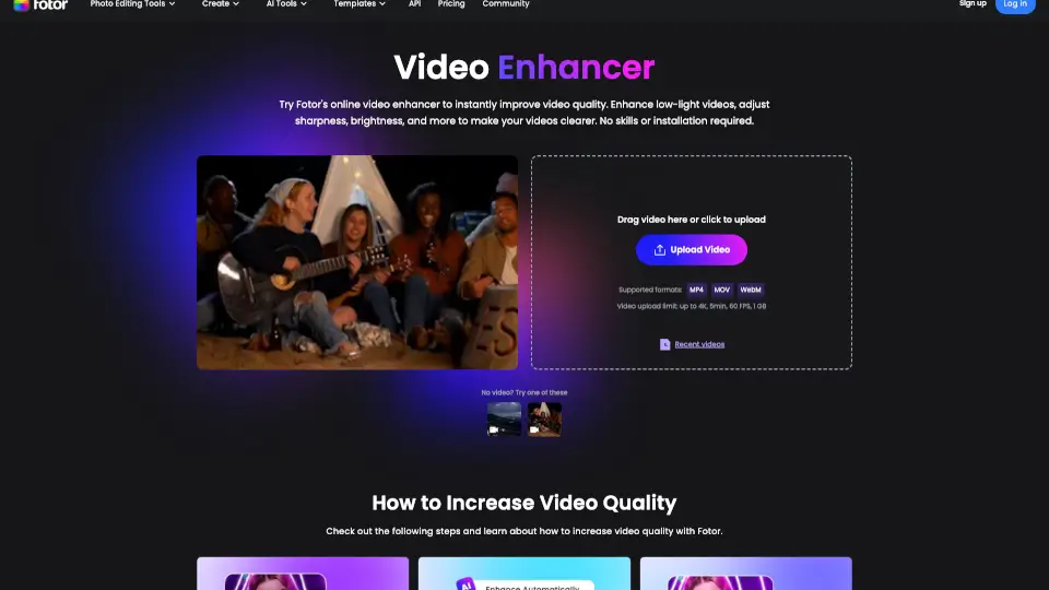 Fotor Video Enhancer