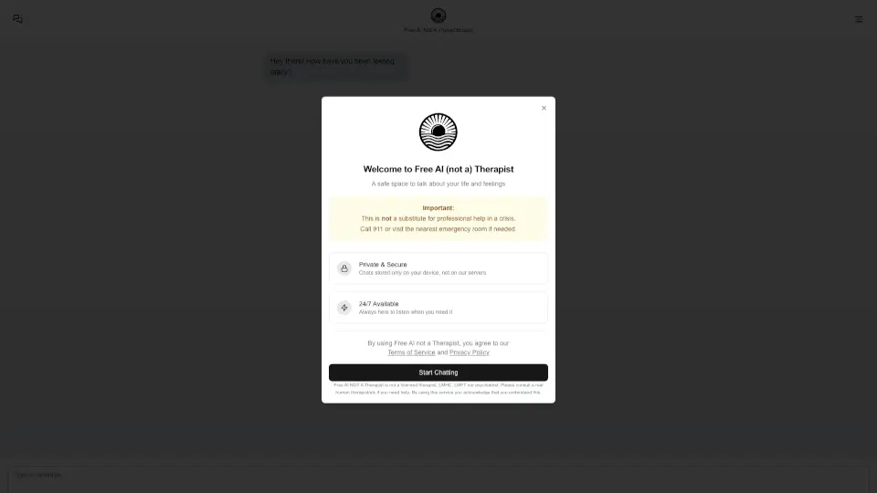 Free AI (not a) Therapist