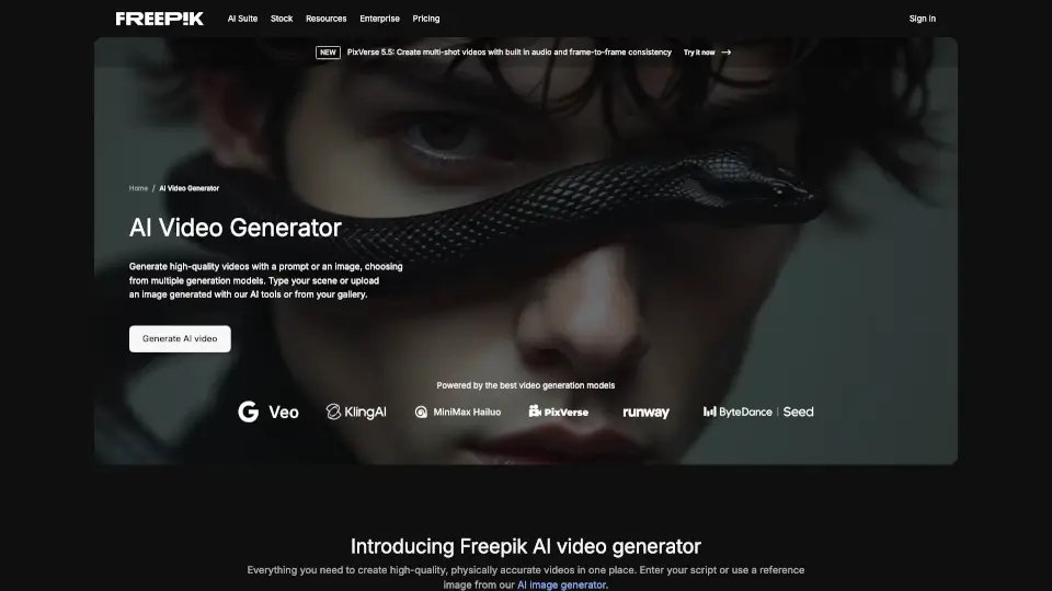 Freepik AI Video Generator