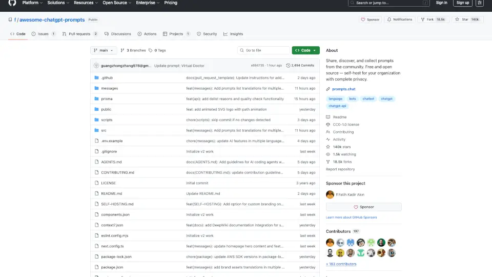 Awesome ChatGPT Prompts