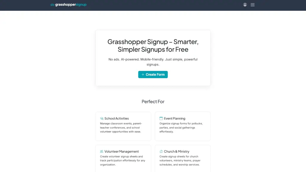 Grasshopper Signup