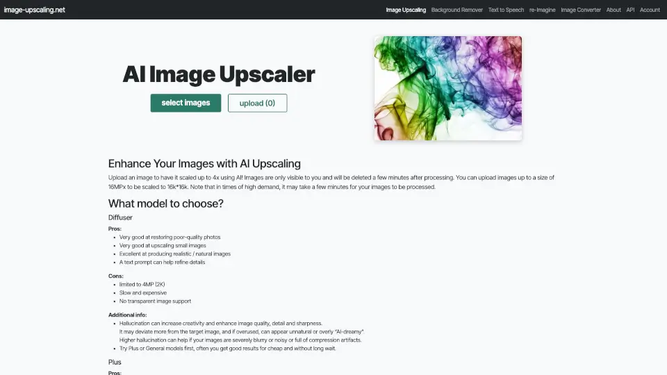 Free AI Image Upscaling Tool