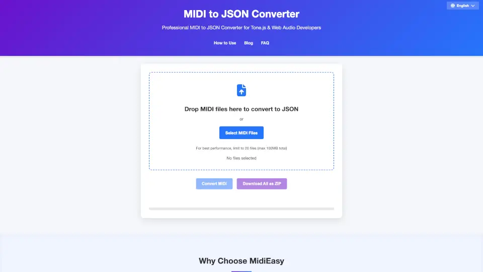 MIDI to JSON Converter