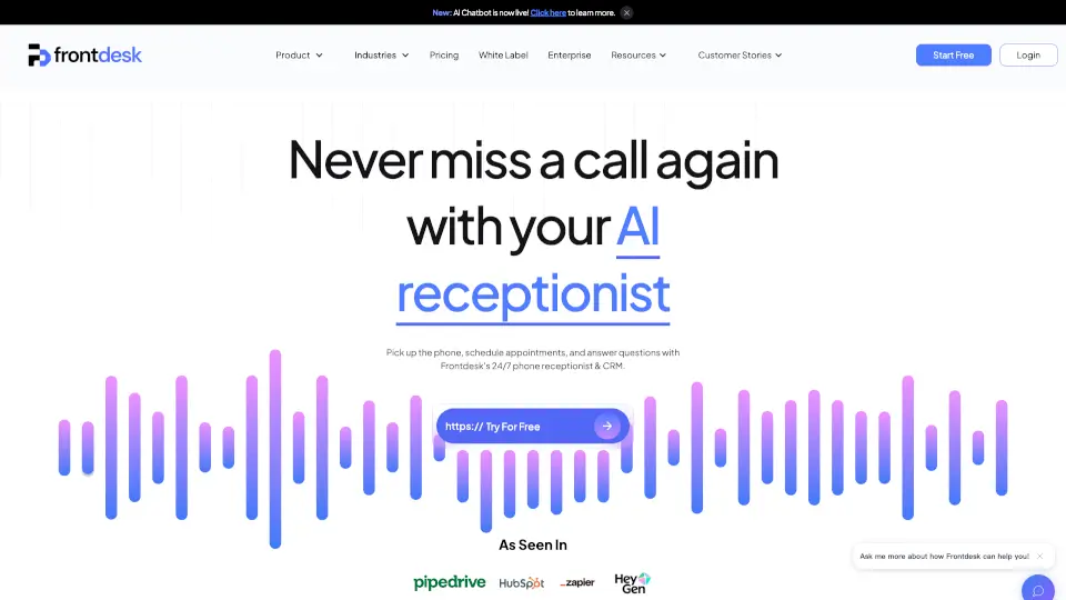 Frontdesk | AI Phone Receptionist