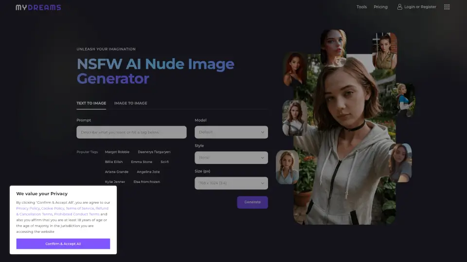 My Dreams Studio - NSFW AI Image Generator