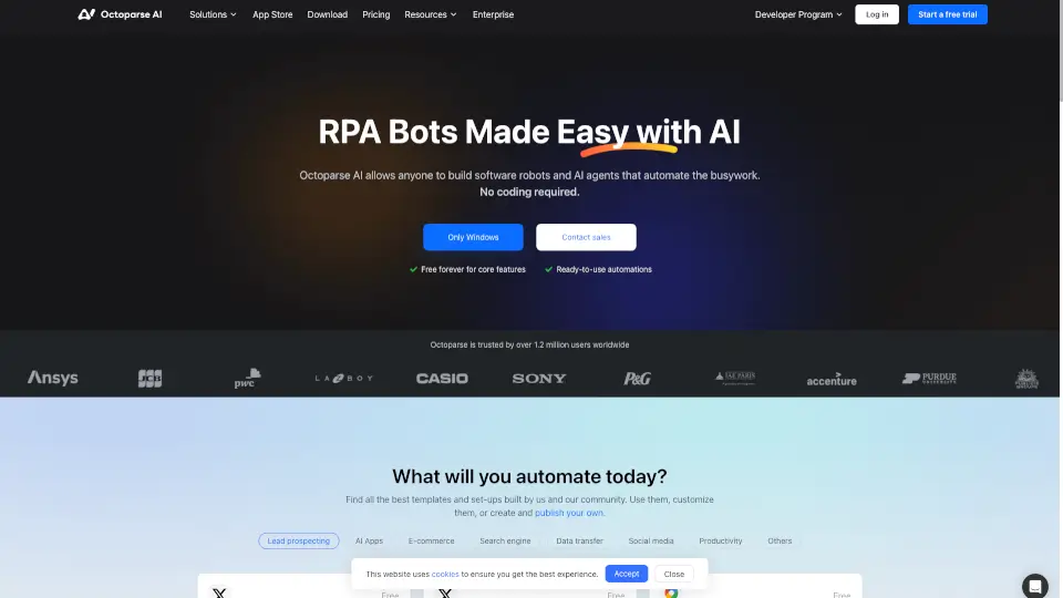 Octoparse AI - Workflow Automation Software