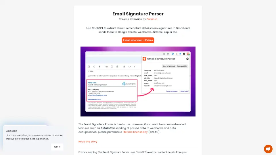 Gmail Signature Parser
