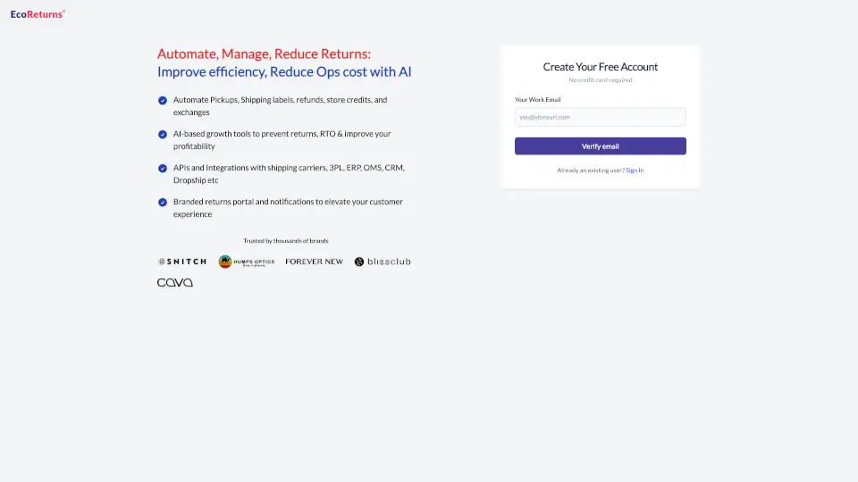 Saara Inc (EcoReturns)