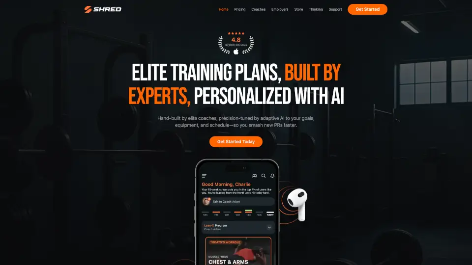 SHRED: Home & Gym Workouts App