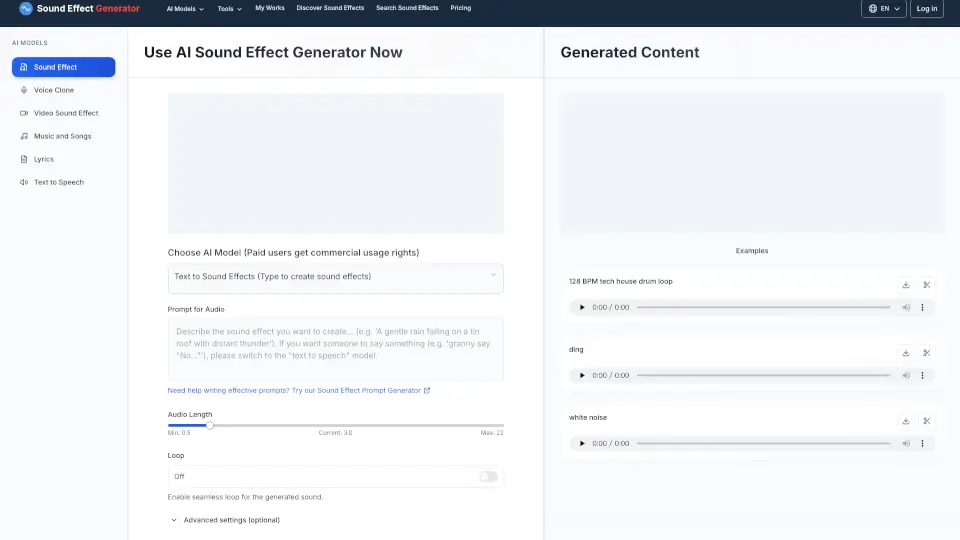 Sound Effect Generator