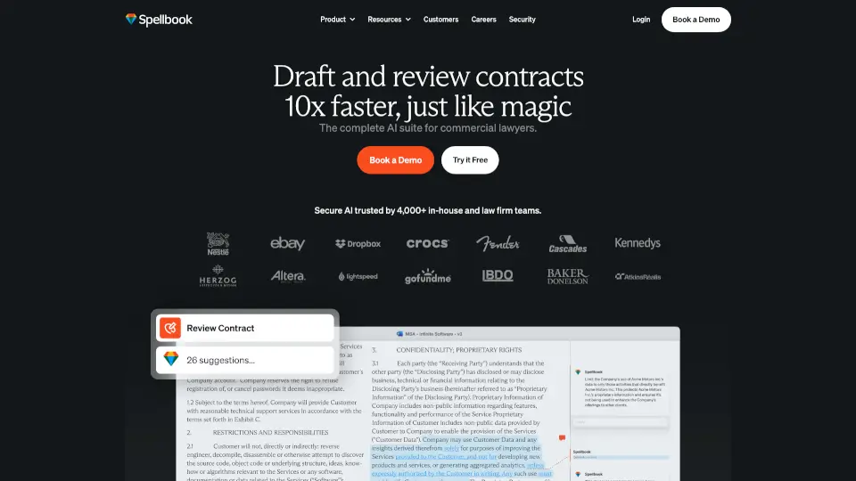 Spellbook - AI Contract Drafting & Review