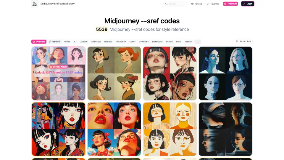 Midjourney --sref codes