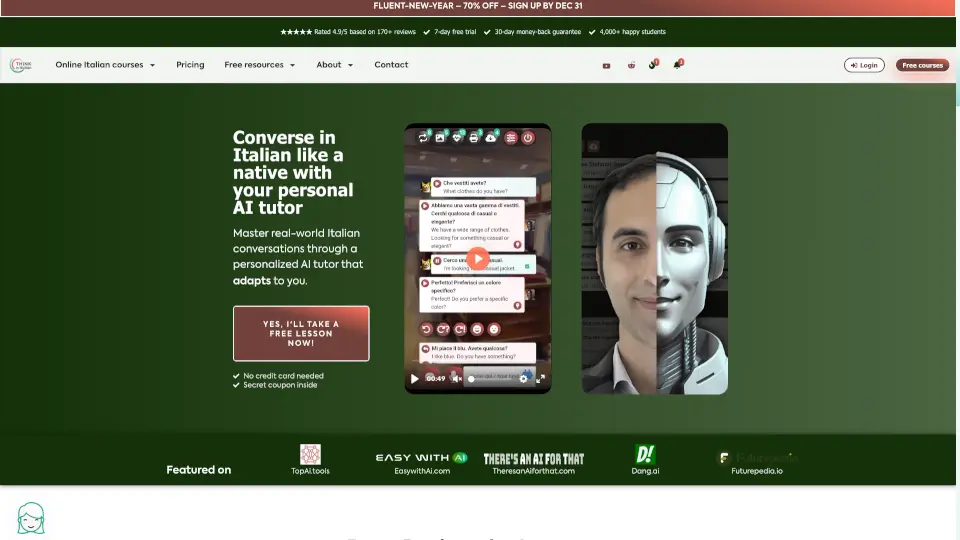 Think In Italian AI Language Tutor
