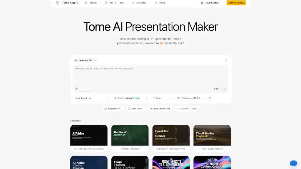 Tome App AI