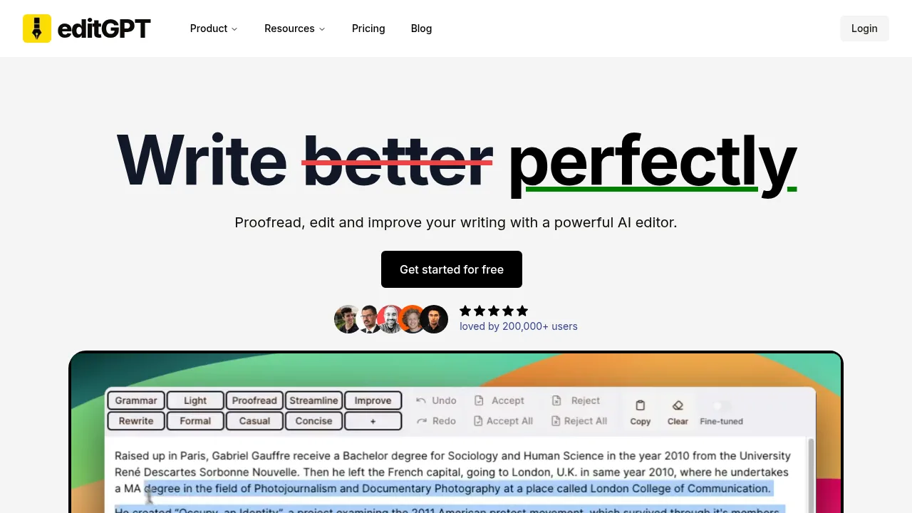 editGPT - Proofread, Edit, and Track Changes in chatGPT