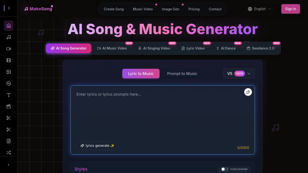 Make Song-AI Song Generator
