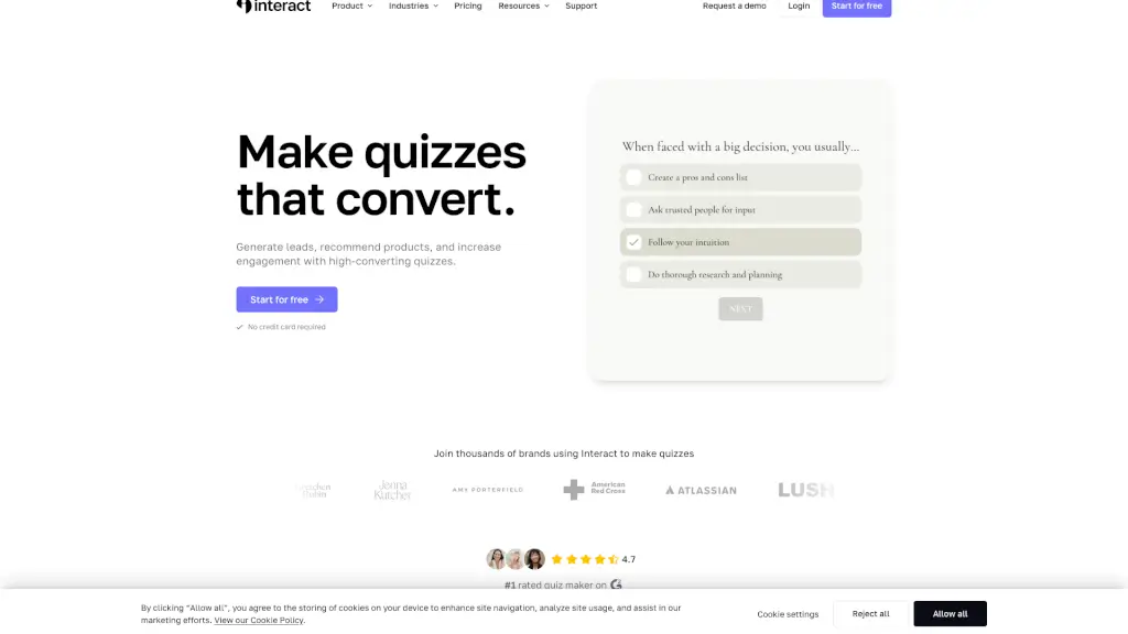Interact Quiz Maker